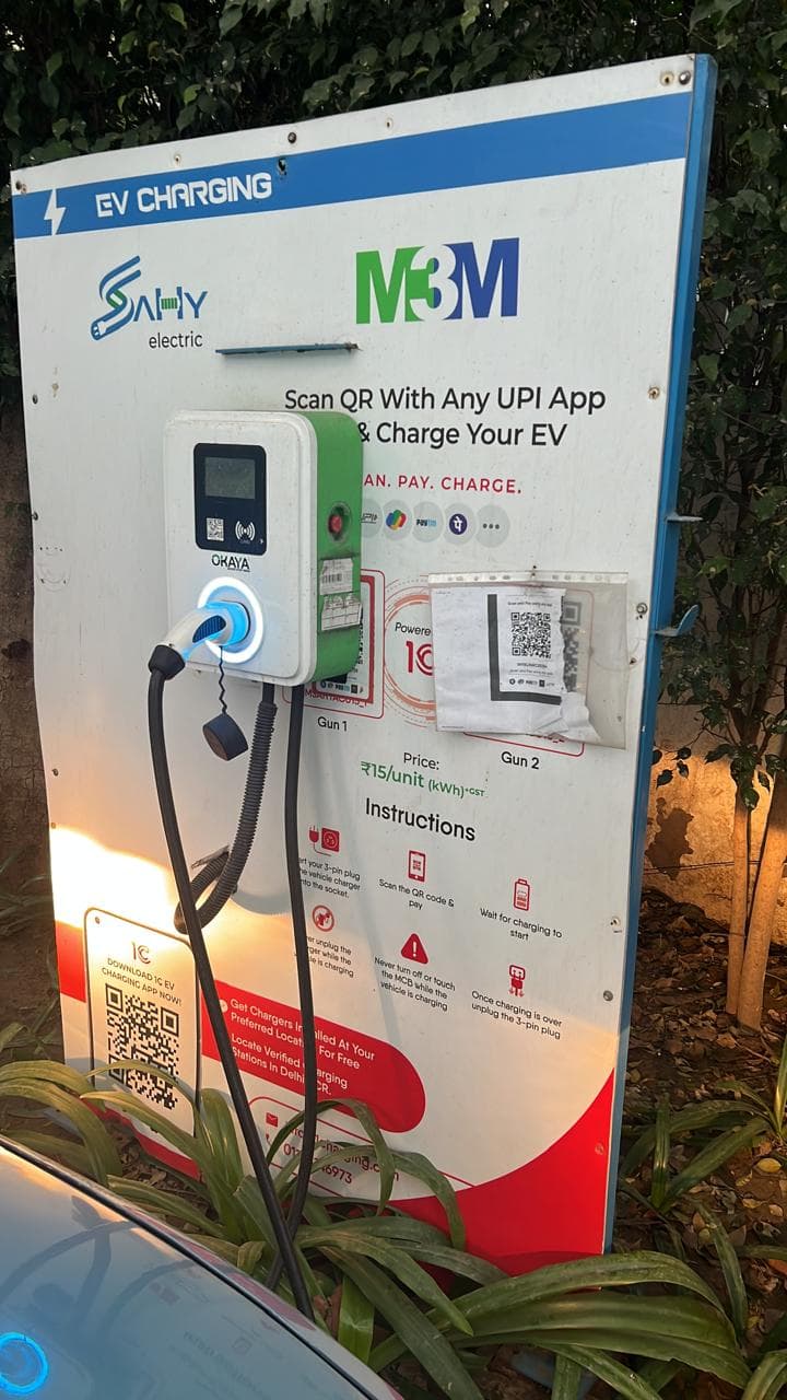 Sahy Electric chargers installed at M3M Merlin, Sector 67, Gurugram